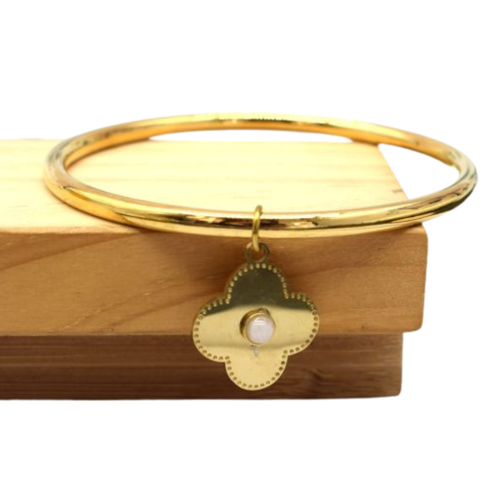 Bracelet Jonc Trèfle pas cher