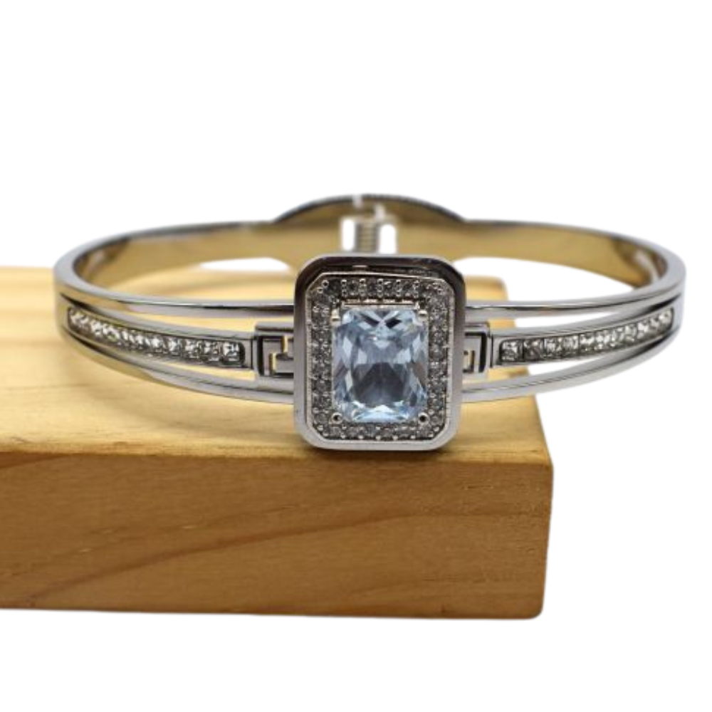 Bracelet Jonc Rectangle Strass
