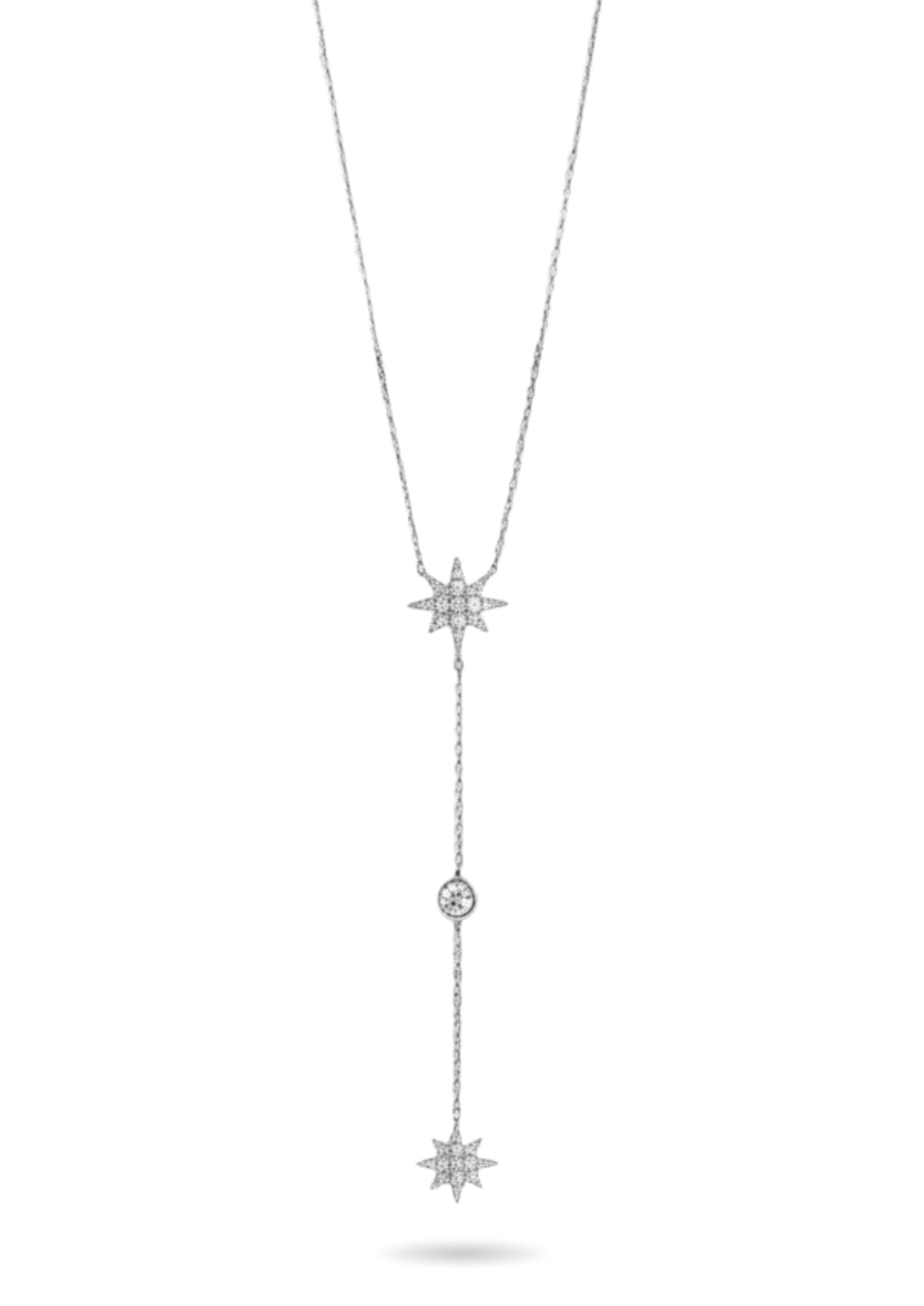 Collier Y Étoile et Diamant argent