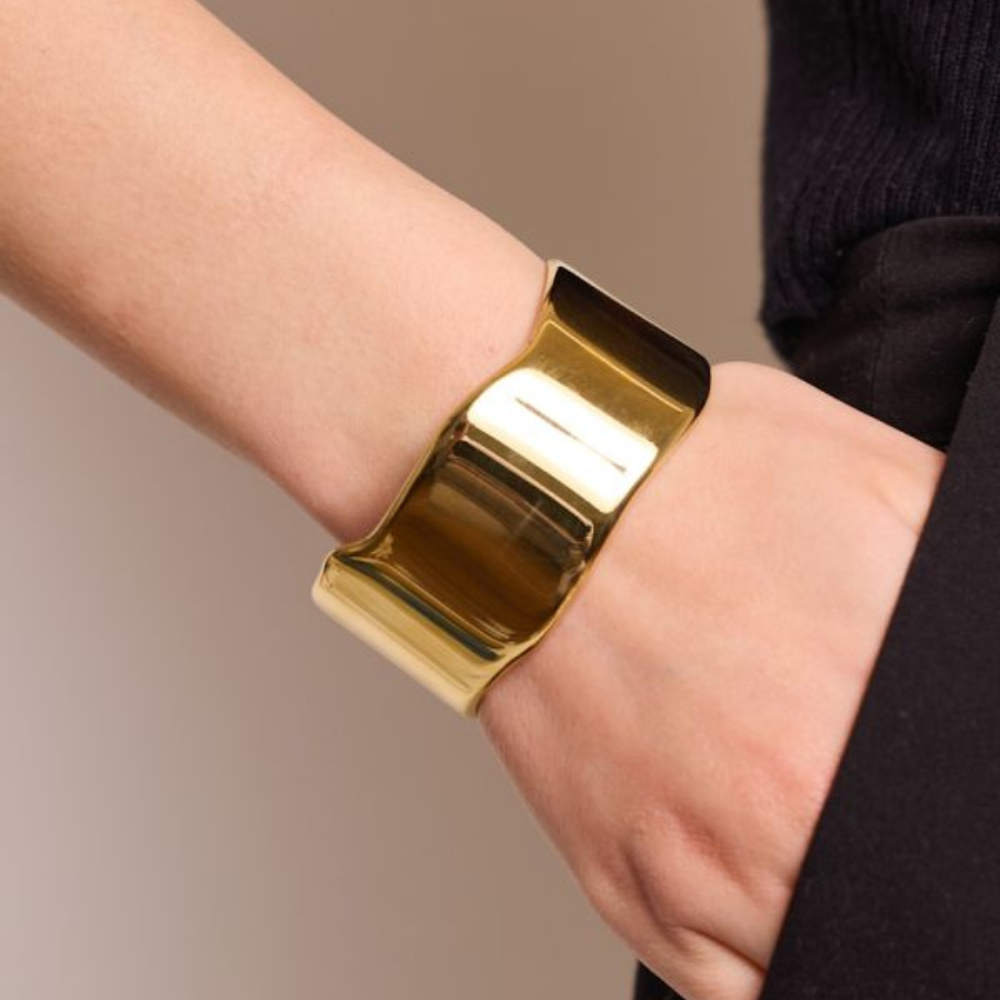 Bracelet Jonc Large Doré