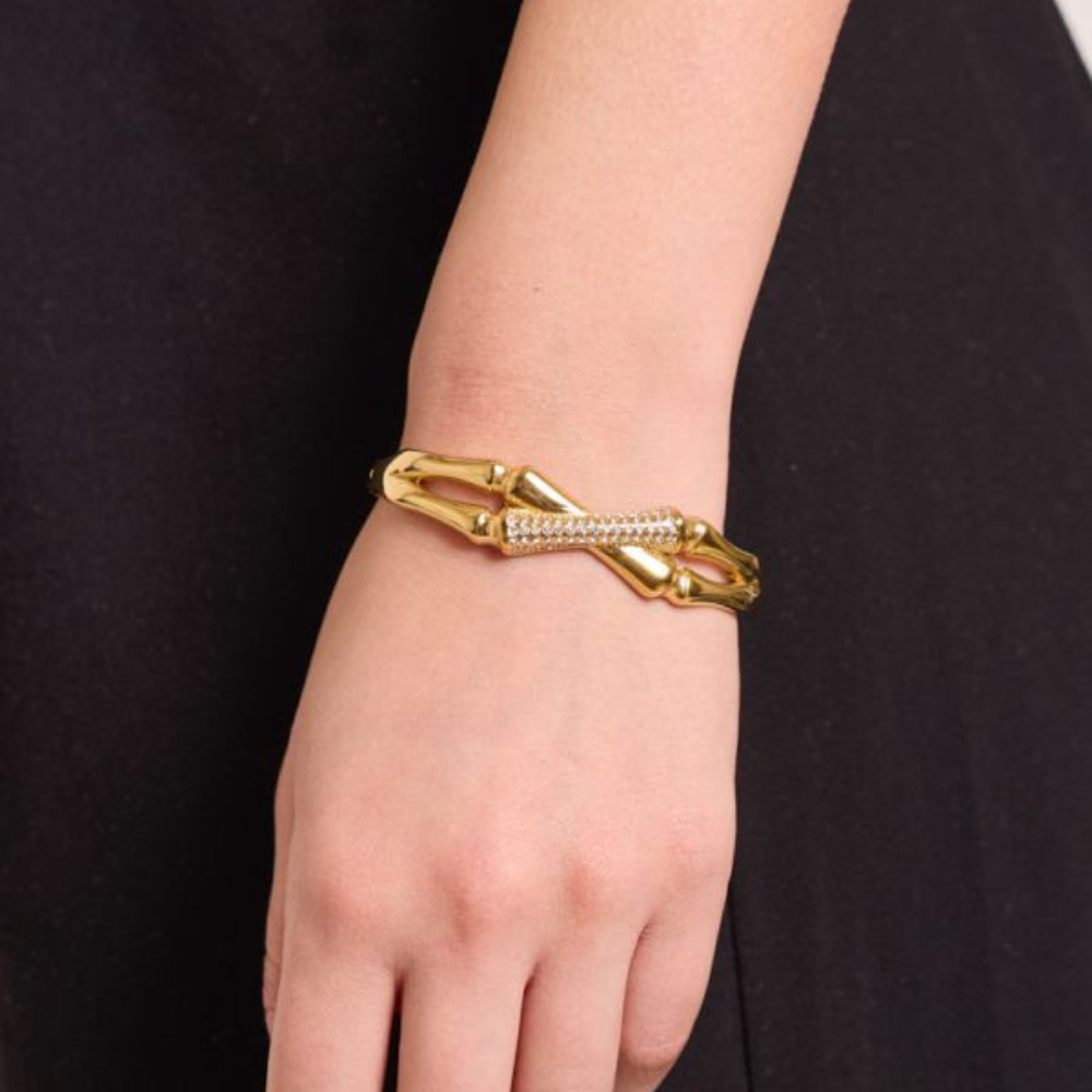 Bracelet Jonc Bambou Strass