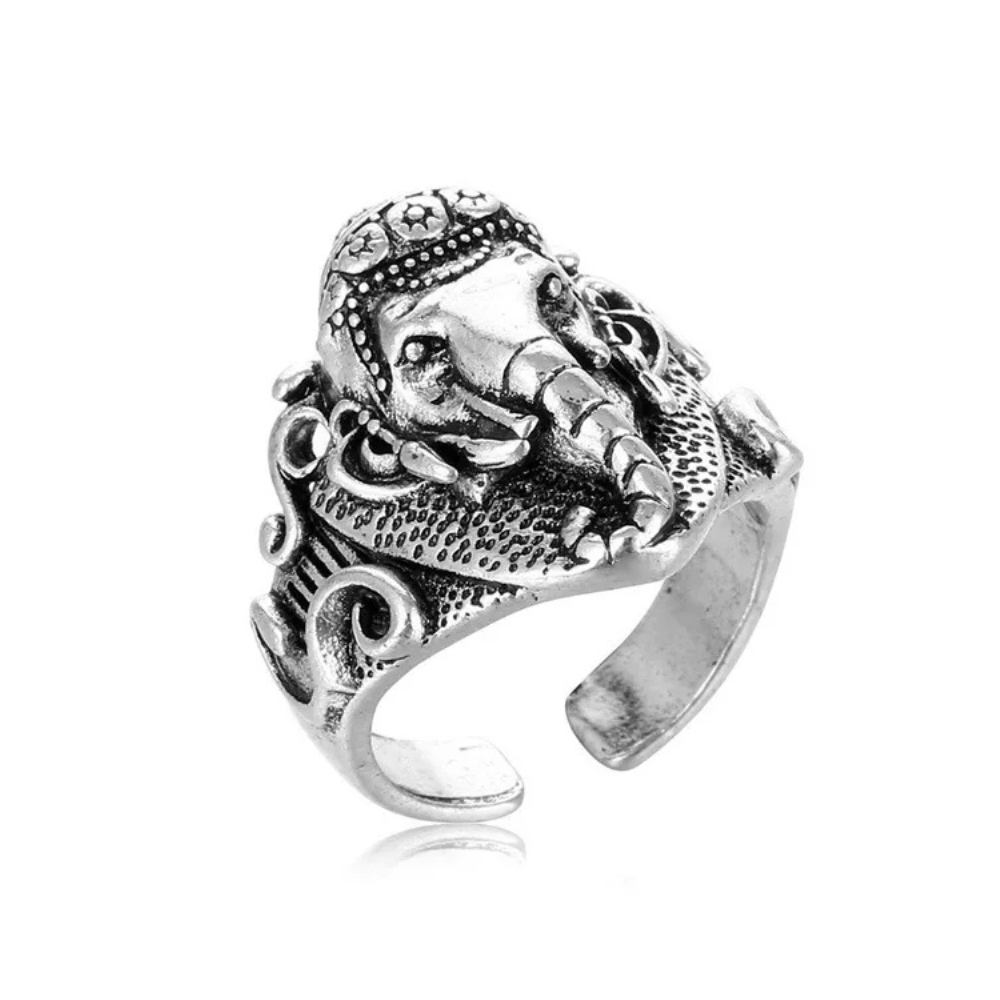 Bague Tête Éléphant Homme