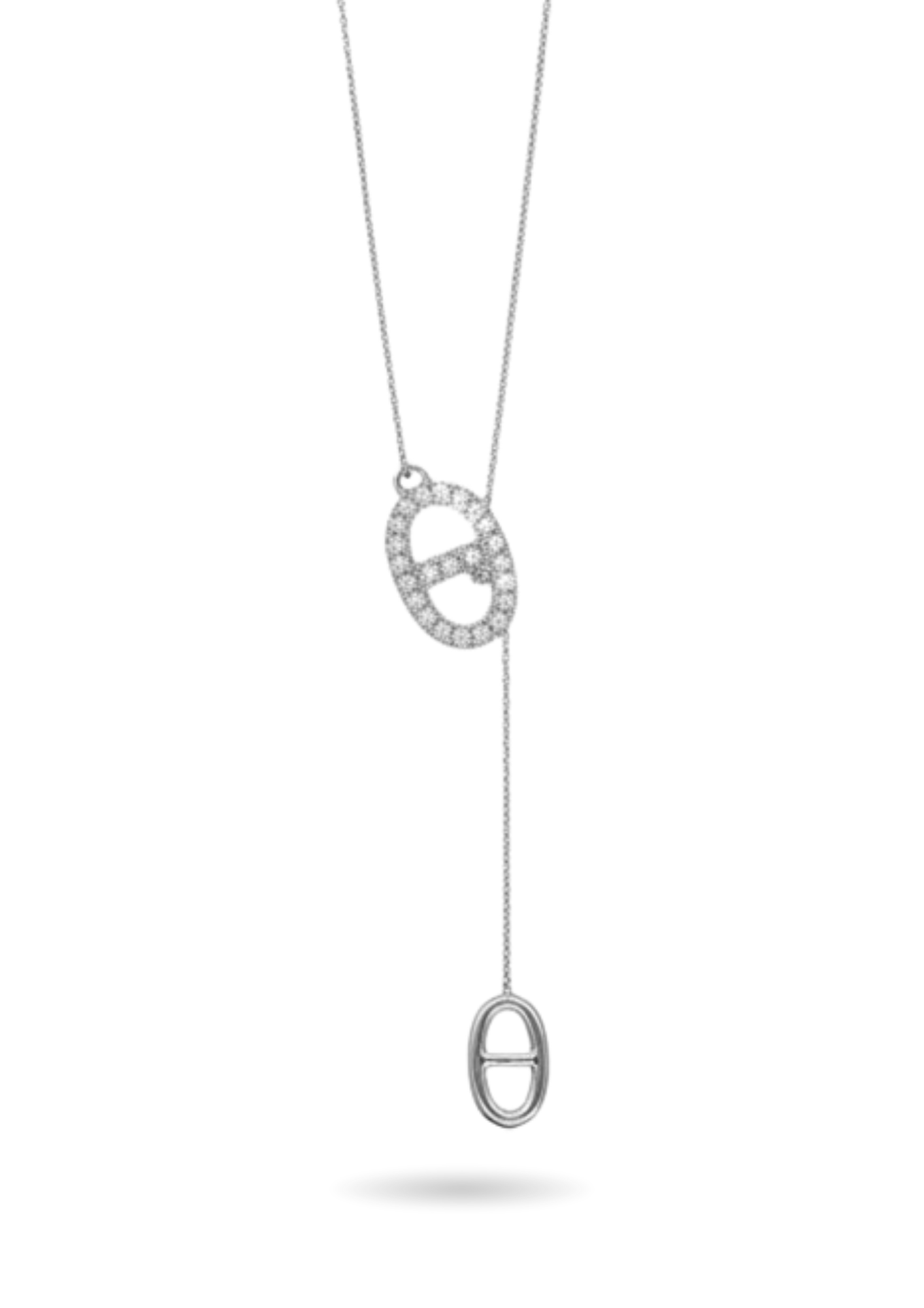 Collier Y Maille Marine Tombante femme