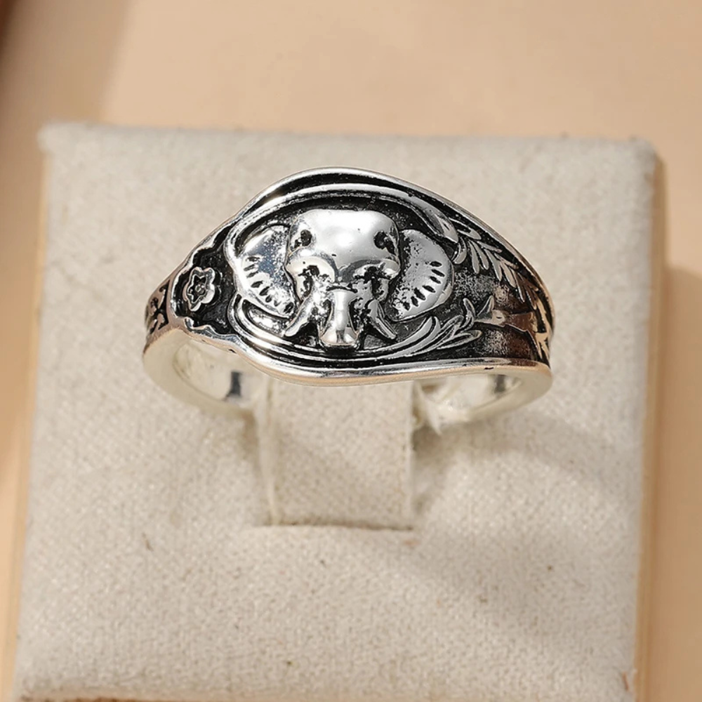 Bague Éléphant Ovale argent