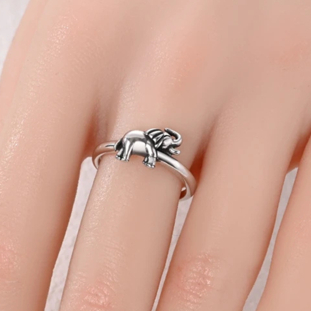 Bague Éléphant Argent Femme pas cher