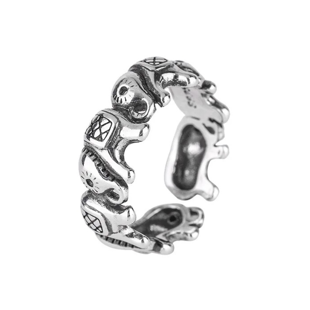 Bague groupe d'Éléphant