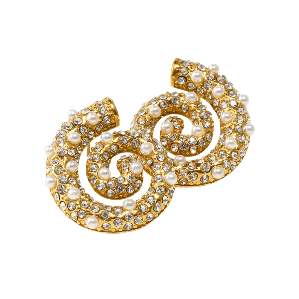 Boucles d'Oreilles Coquillages Cristaux