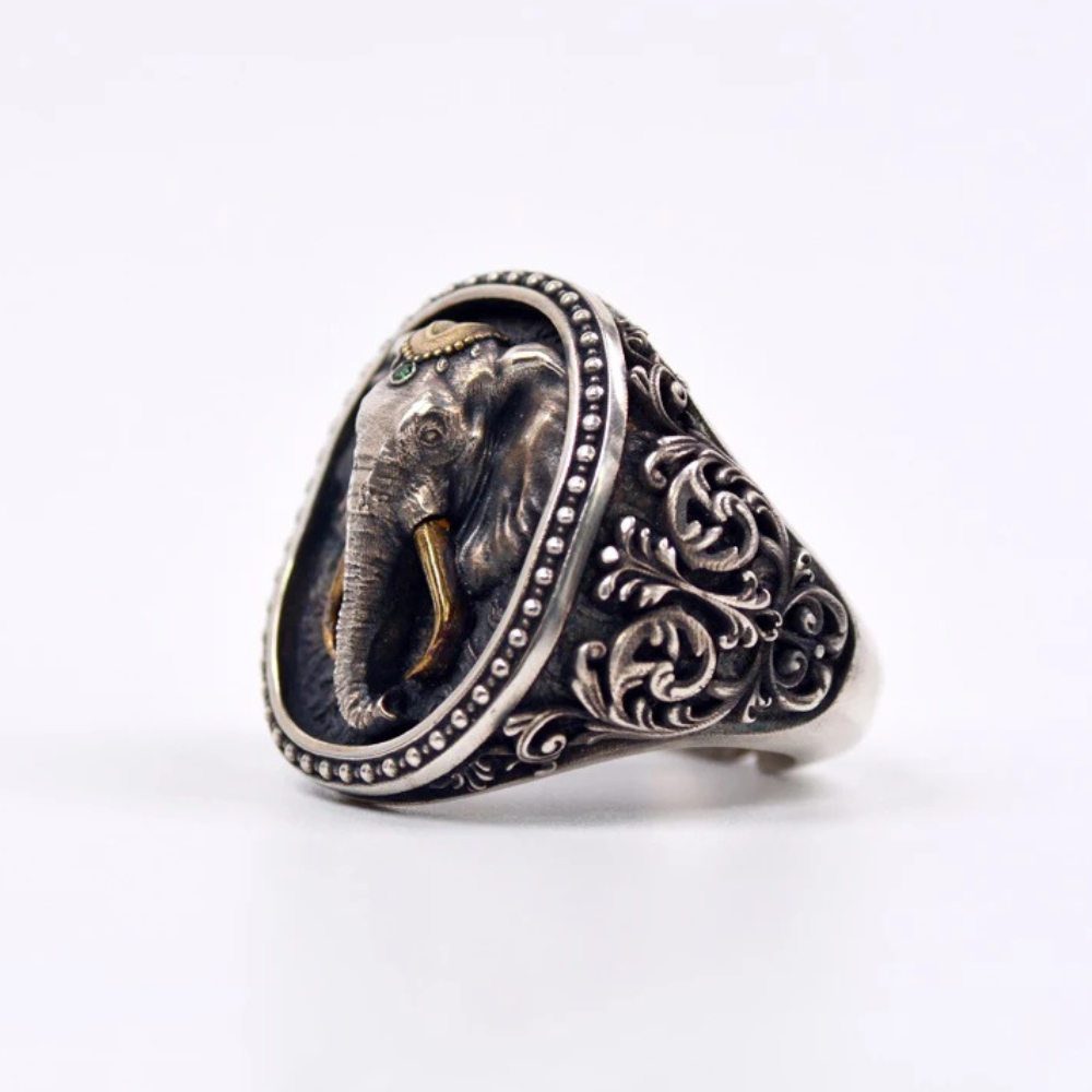 Chevalière Éléphant Thaïlande homme