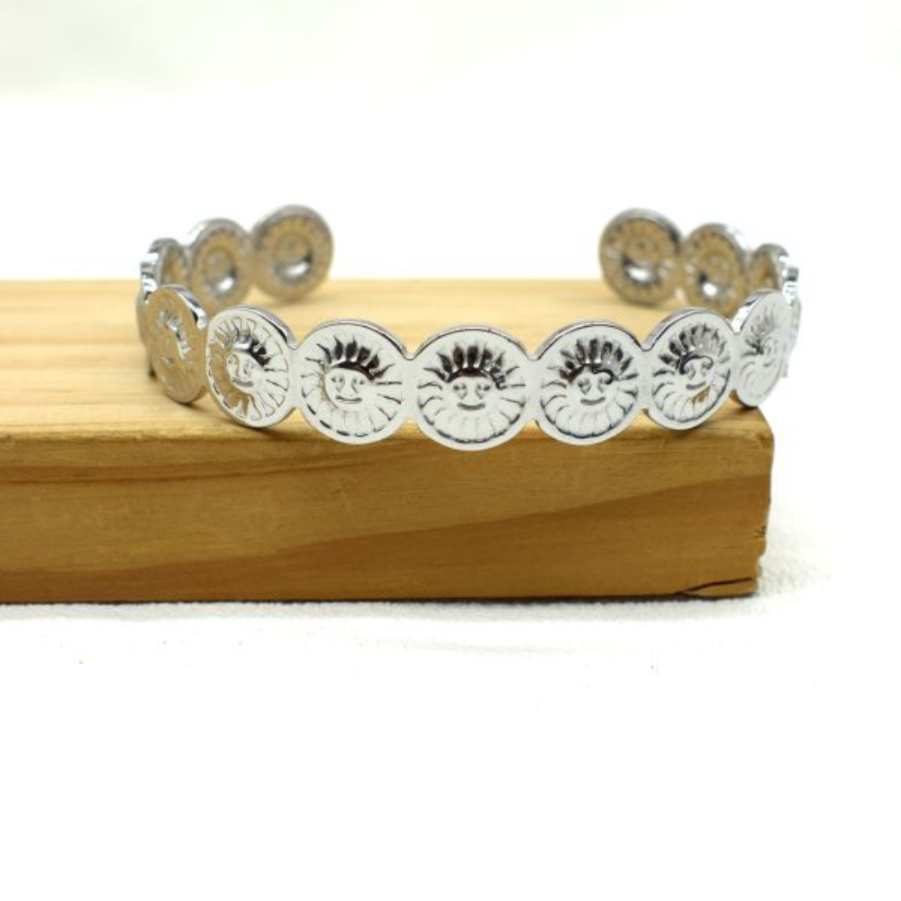 Bracelet Jonc Médaillon Soleil