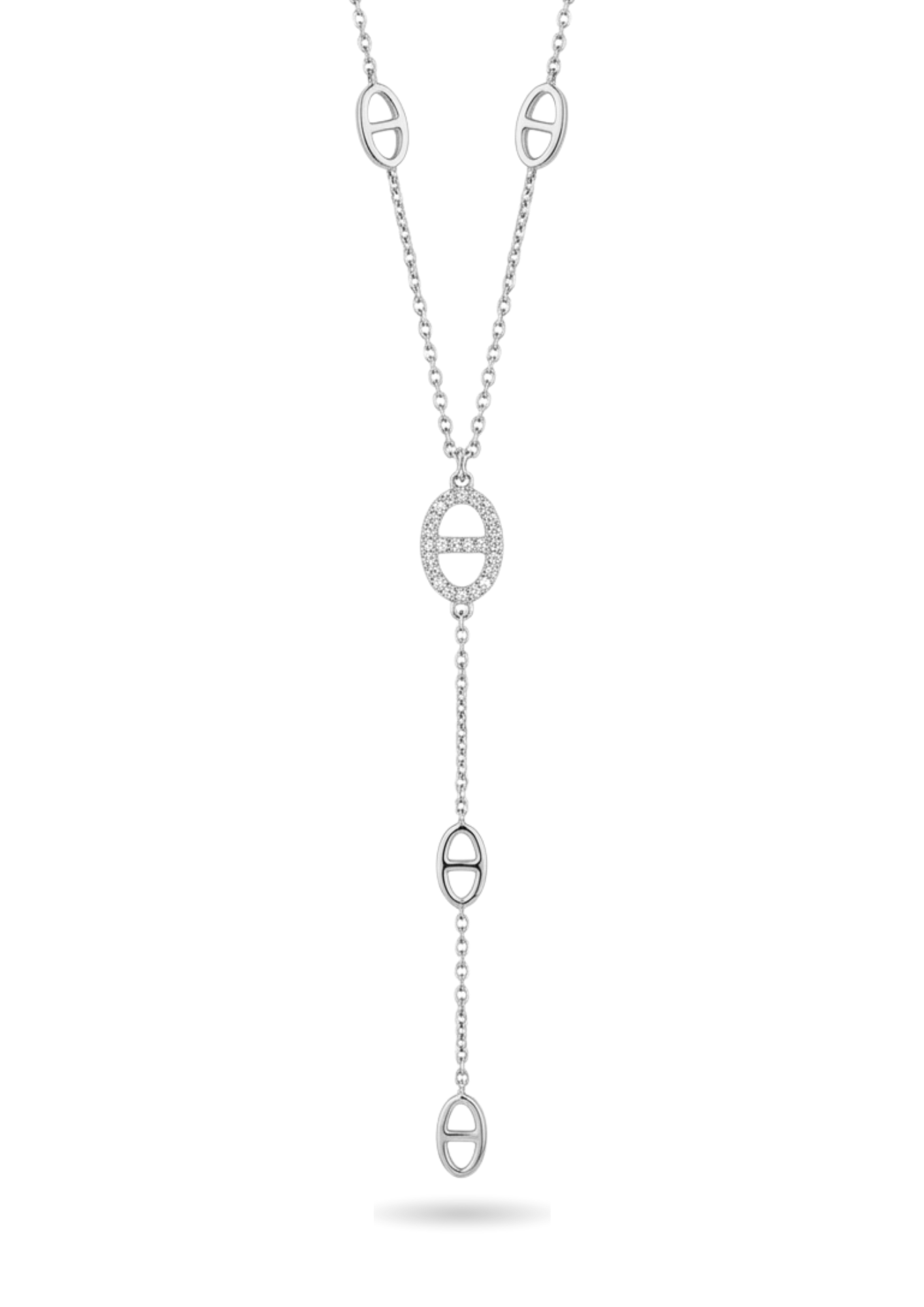 Collier Y Maille Marine argenté