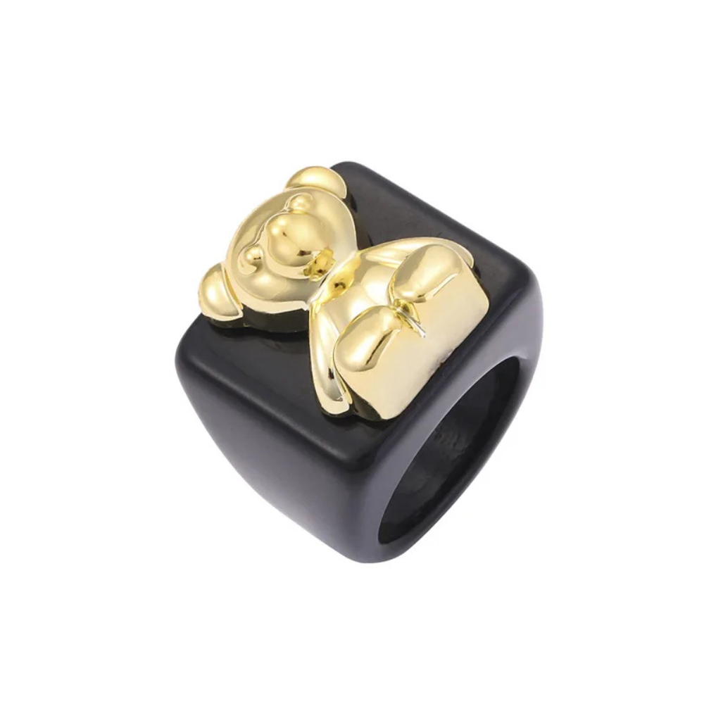 Bague Nounours noire