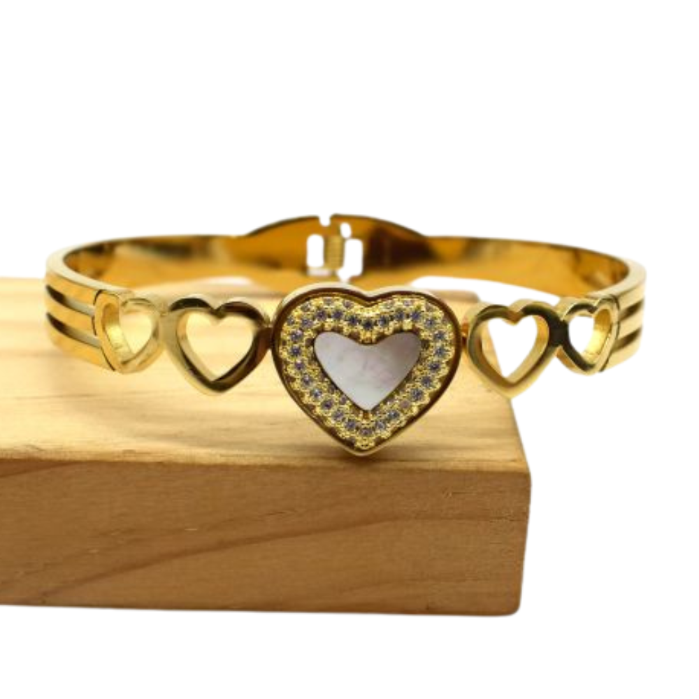 Bracelet Jonc Cœur Précieux