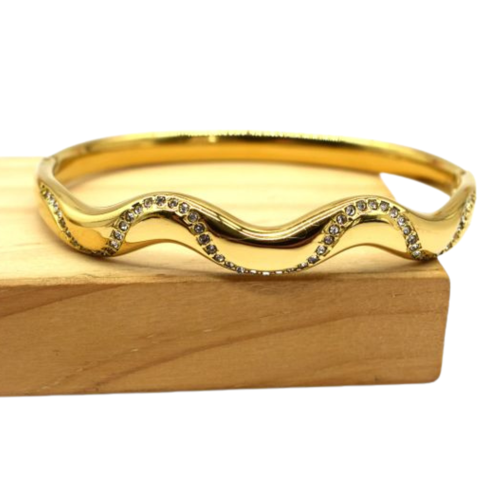 Bracelet Jonc Vague Strass