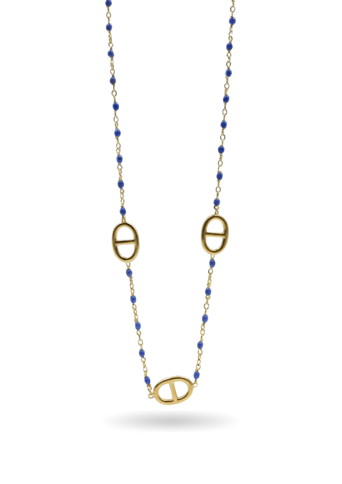 Collier Maille Marine Perles Couleurs