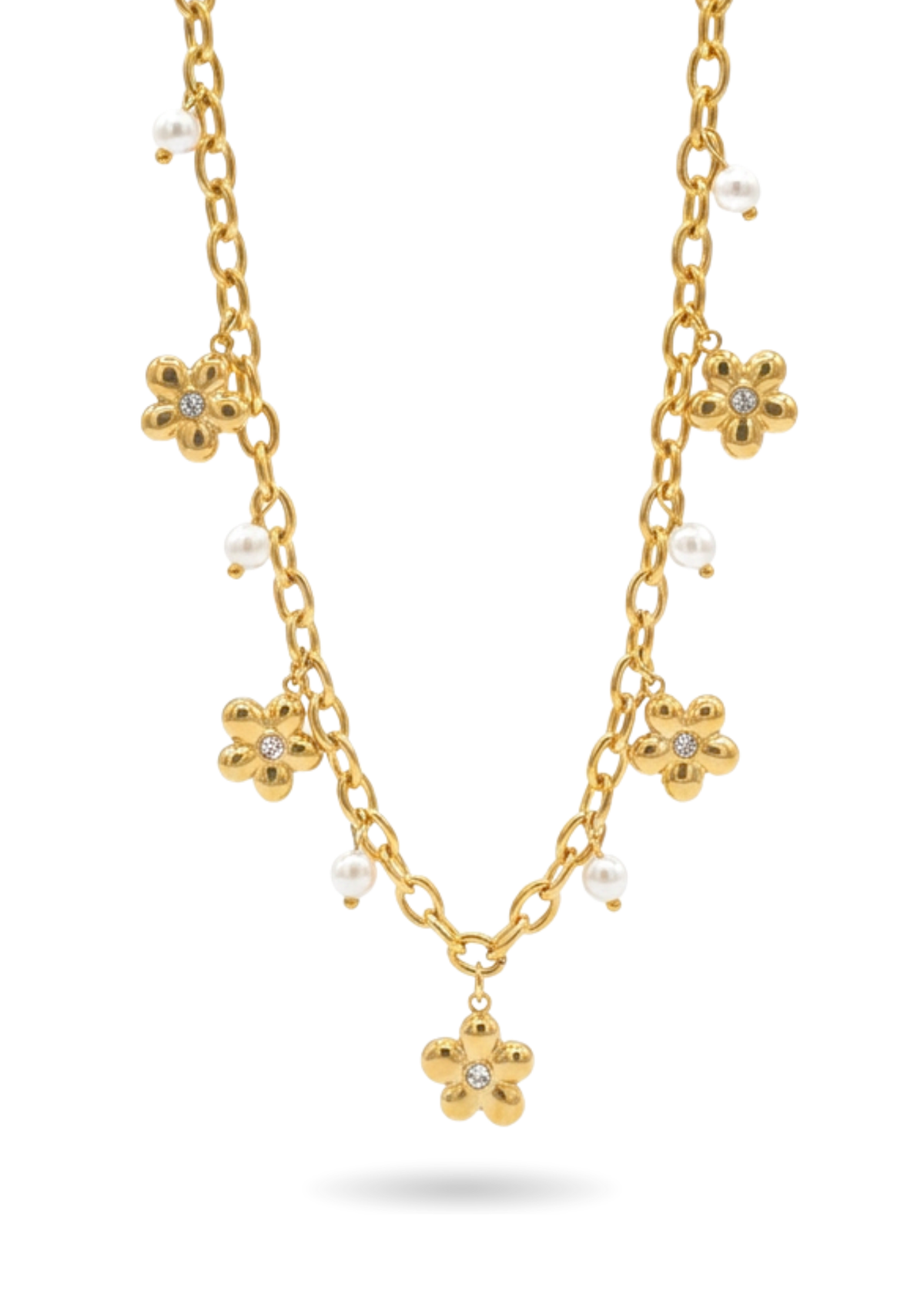 Collier Fleurs et Perles