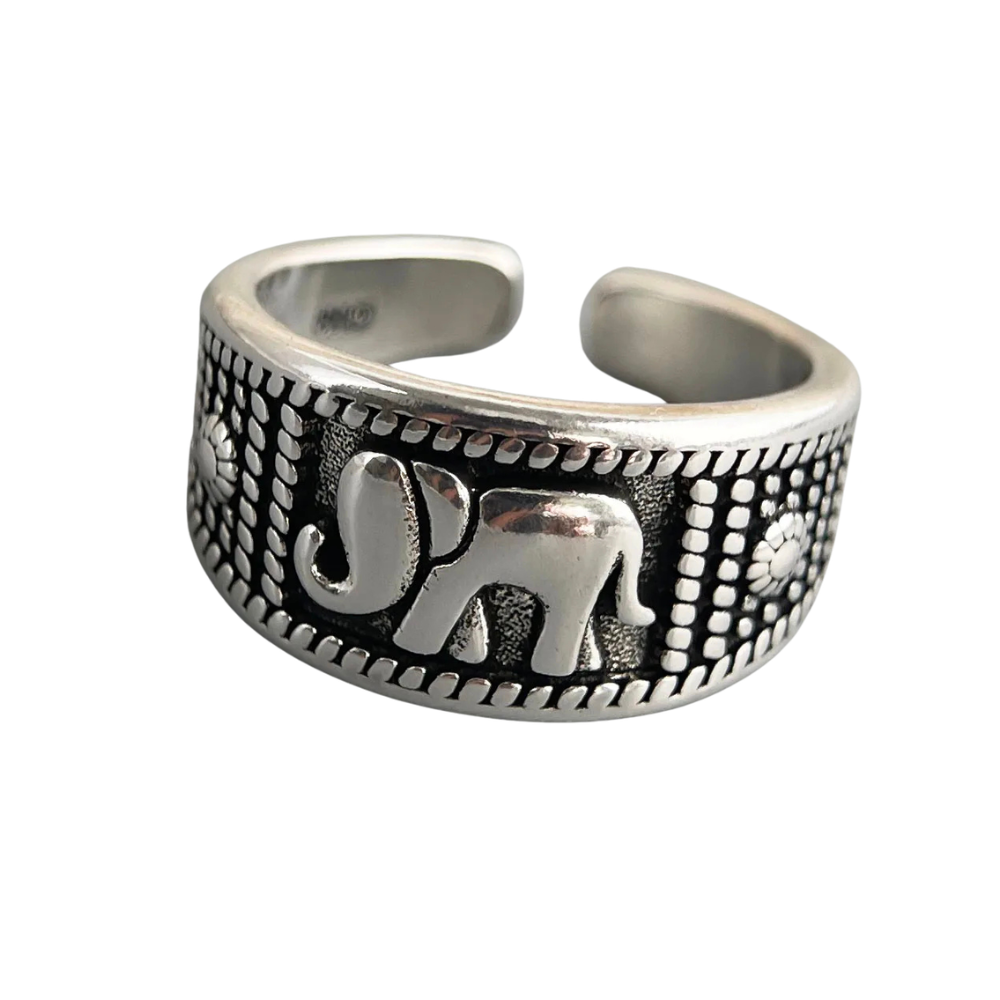 Bague Éléphant Ethnique
