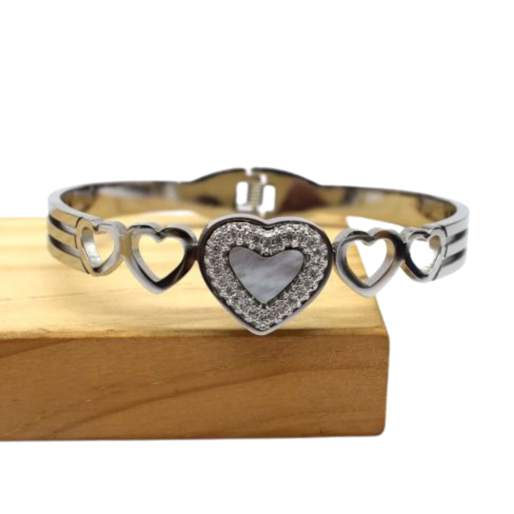 Bracelet Jonc Cœur Précieux