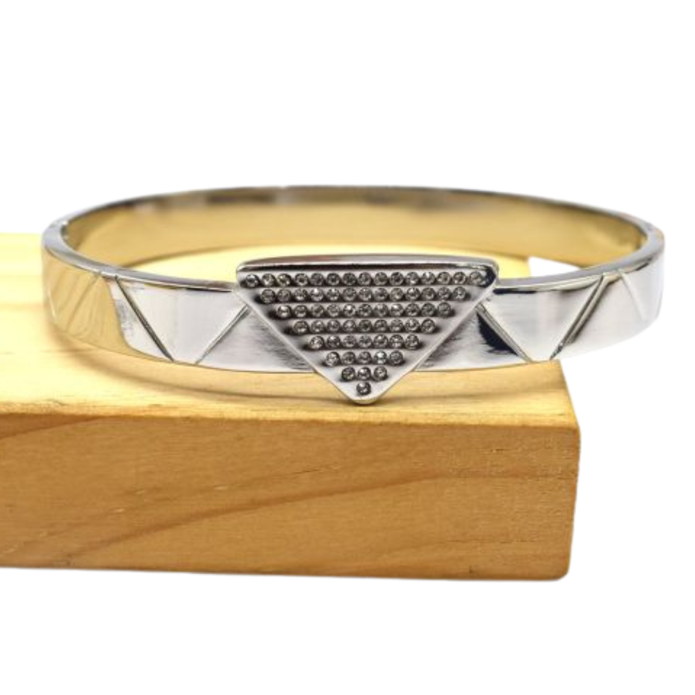Bracelet Jonc Triangle Strass