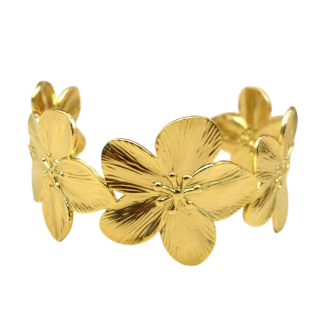 Jonc Fleur Acier Inoxydable