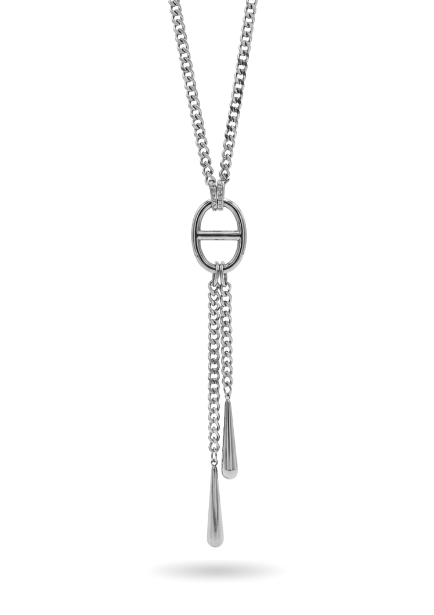 Collier Y Chaine Maille Marine femme