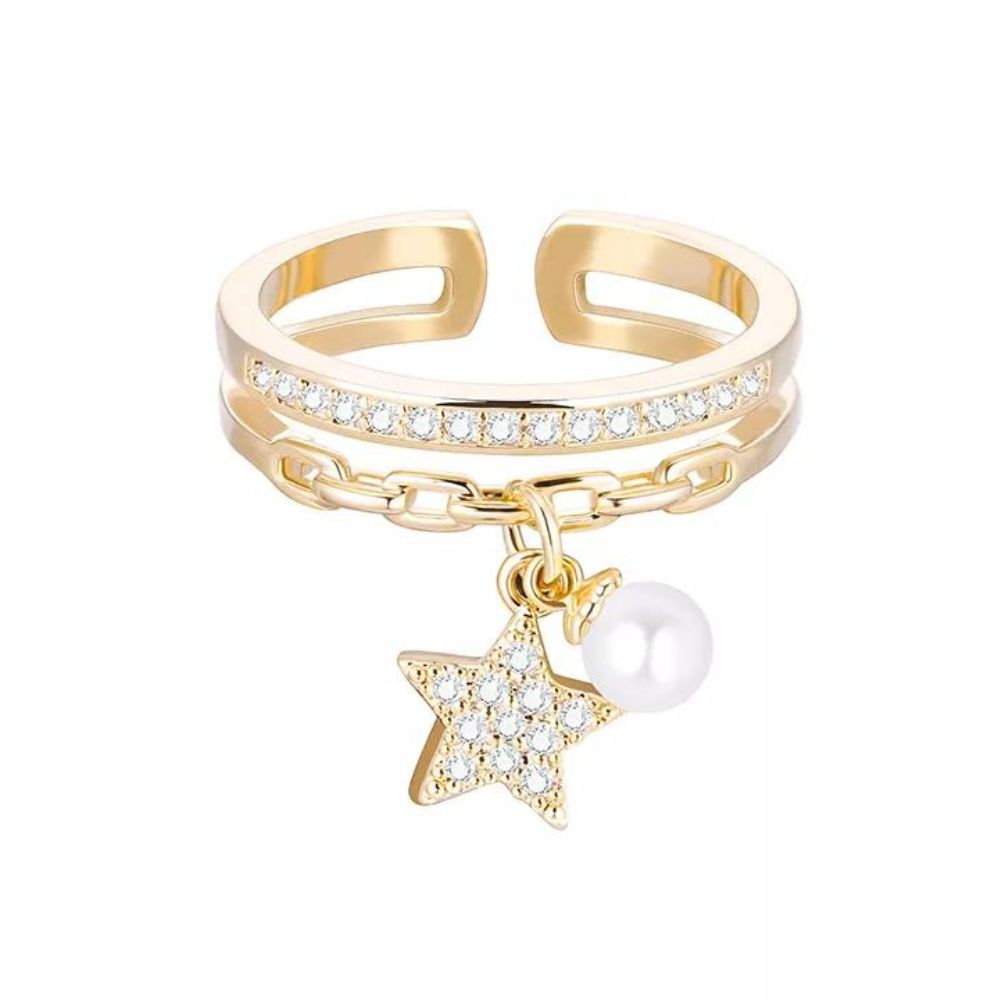 bague avec une étoile qui pend