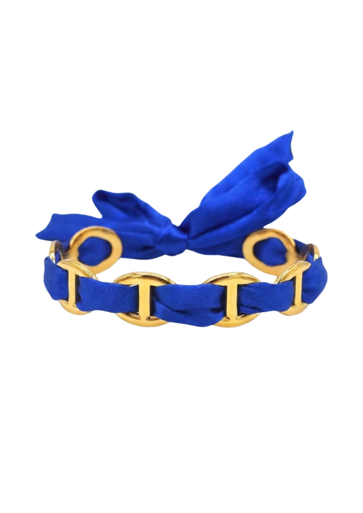 Jonc Maille Marine Ruban bleu