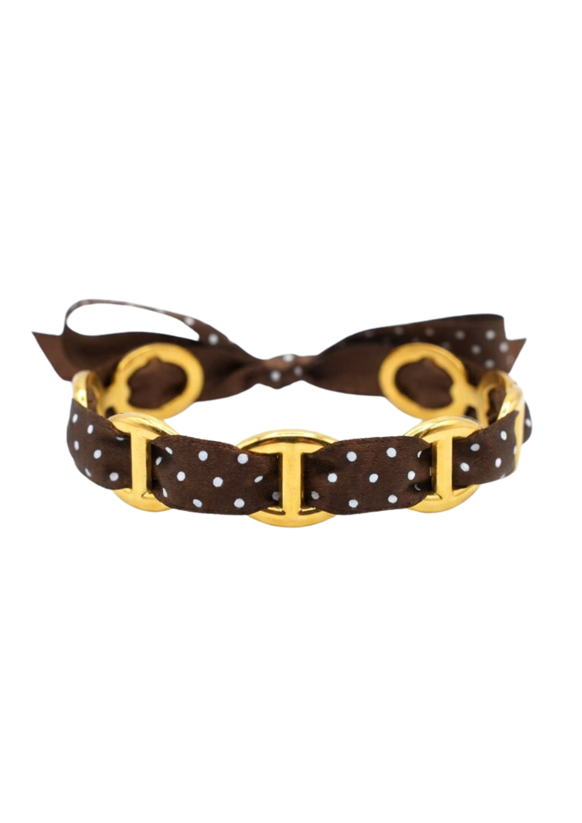 Jonc Maille Marine Ruban Pois
