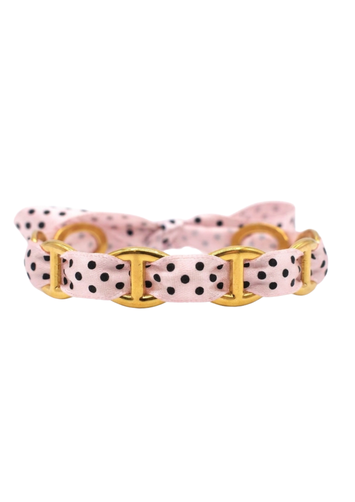Jonc Maille Marine Ruban Pois