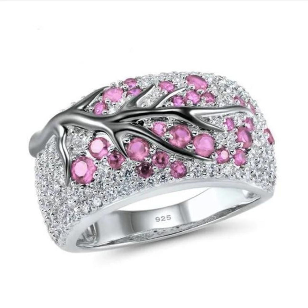 bague arbre de vie anna couleur rose