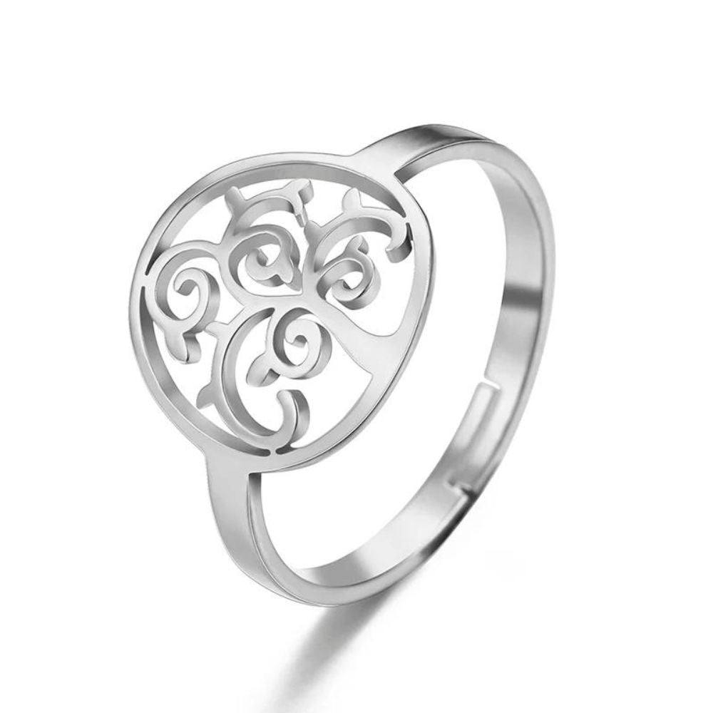bague arbre de vie lucy de couleur argent