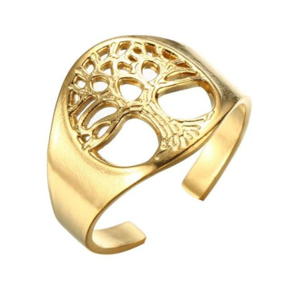 Bague Arbre de Vie plaqué or
