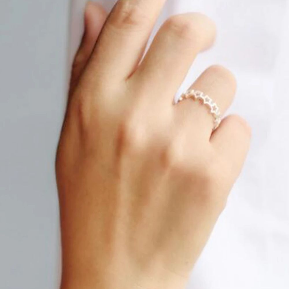 bague en étoile ajustable pour femme