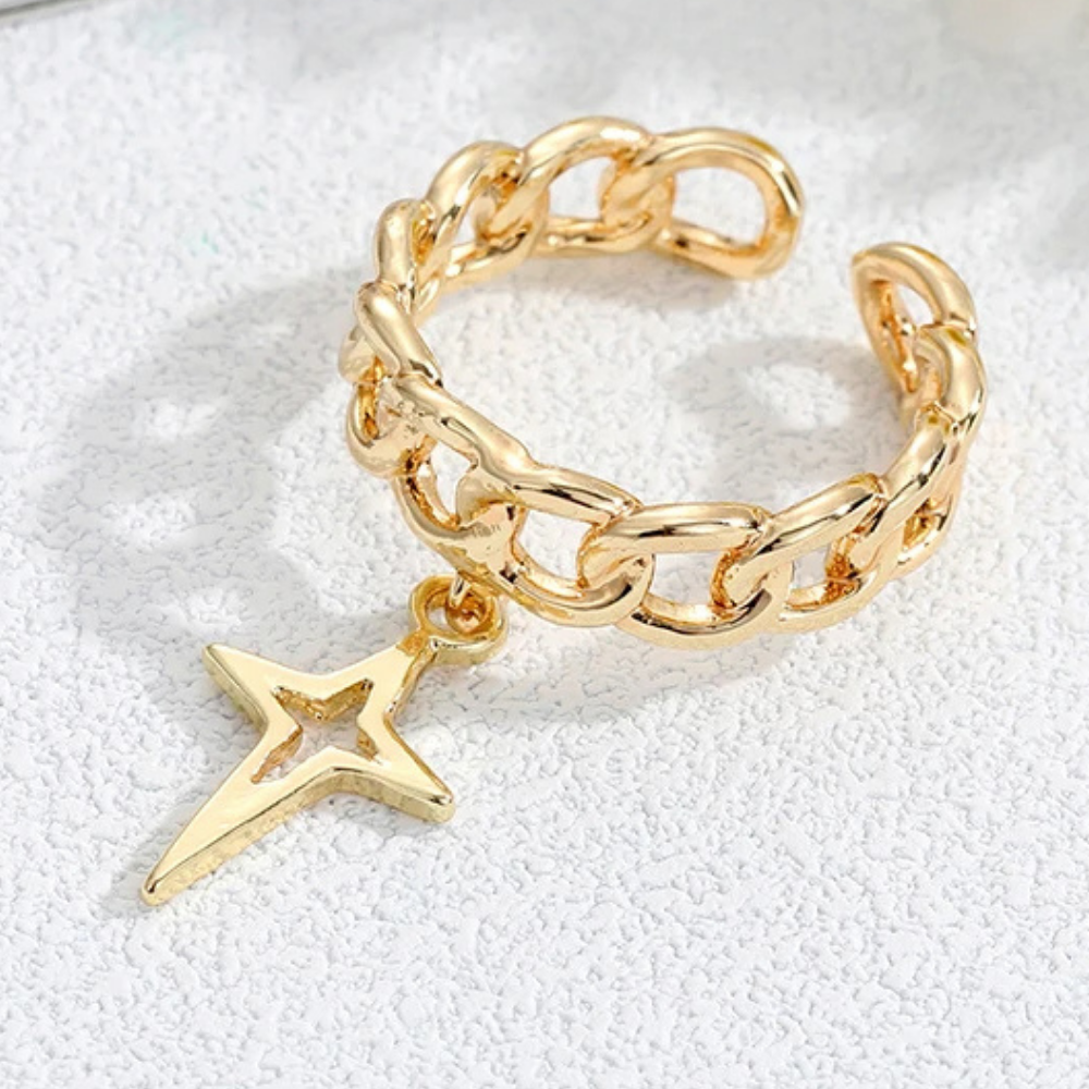 Bague Breloque Étoile Longue