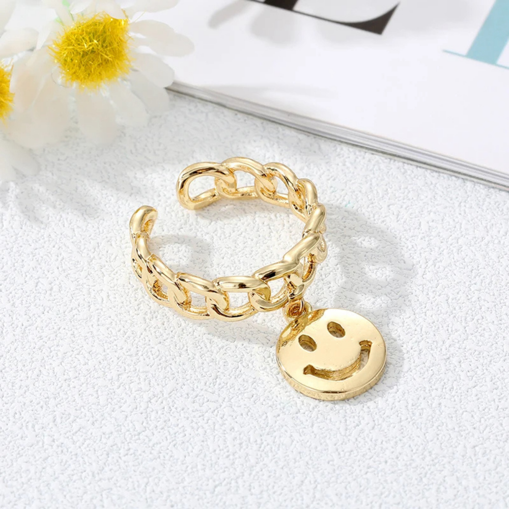 Bague Breloque Smiley