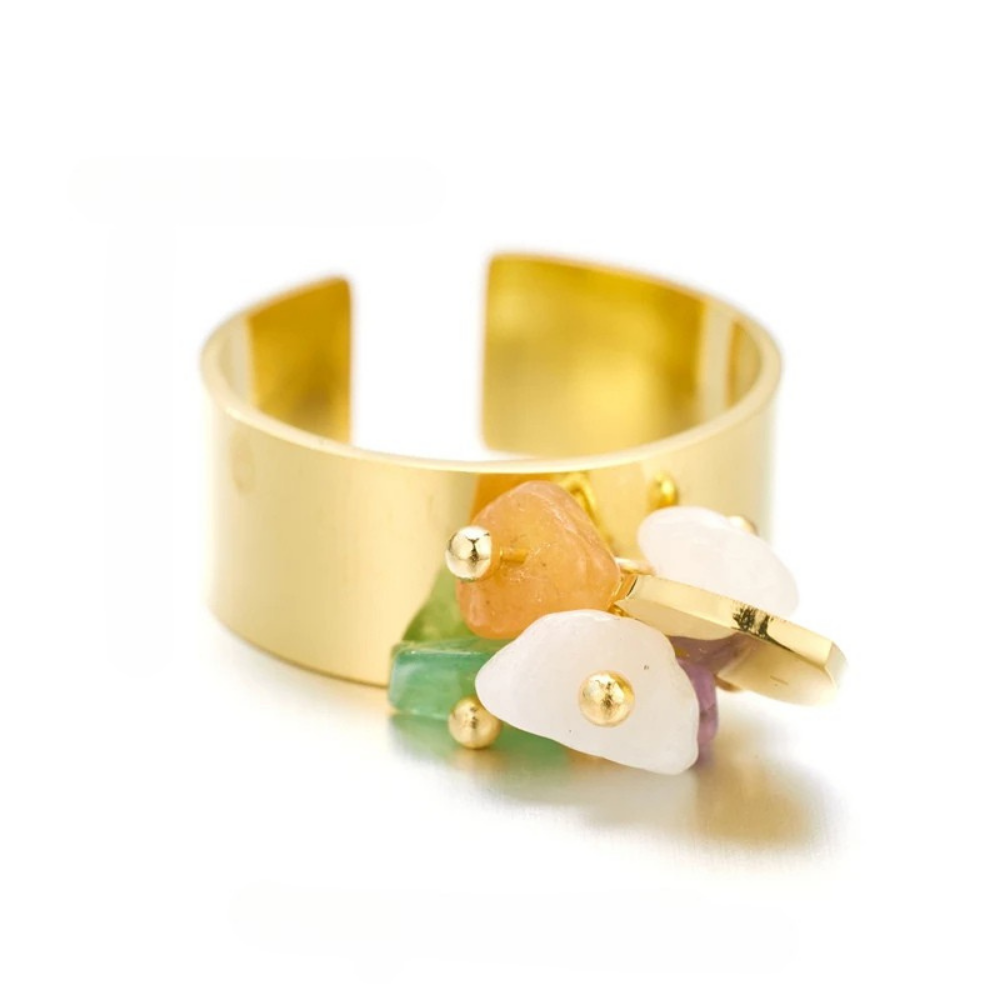 Bague Breloque Perles Chips