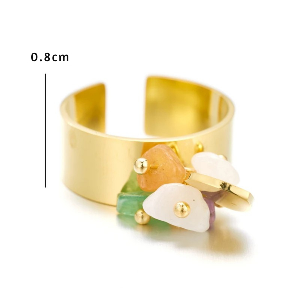 Bague Breloque Perles Chips