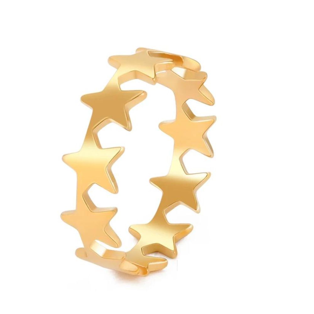 bague ciel étoilé or