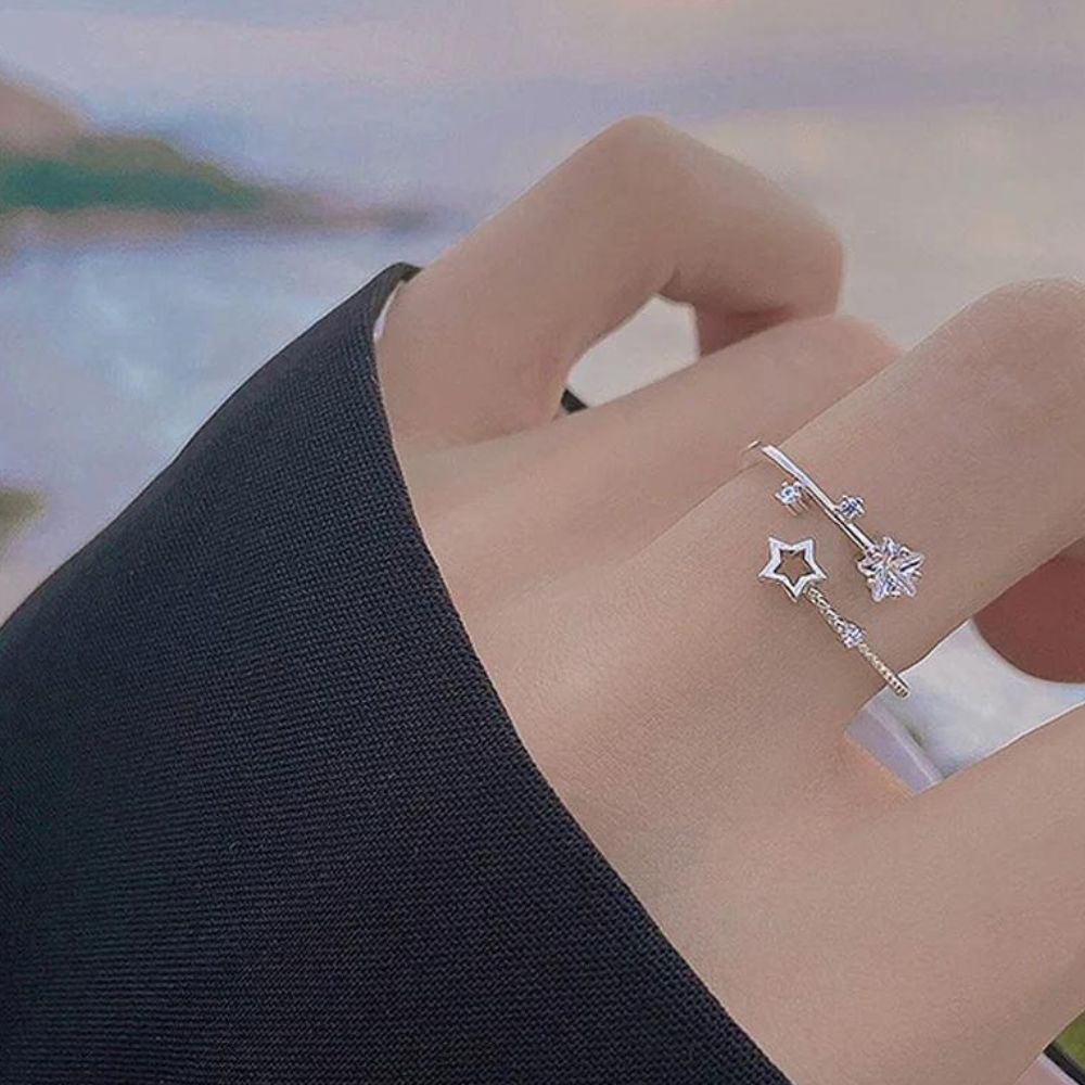 bague avec étoile pour femme