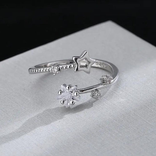 Bague de Luxe en Forme de Coeur pavé CZ pour Femmes