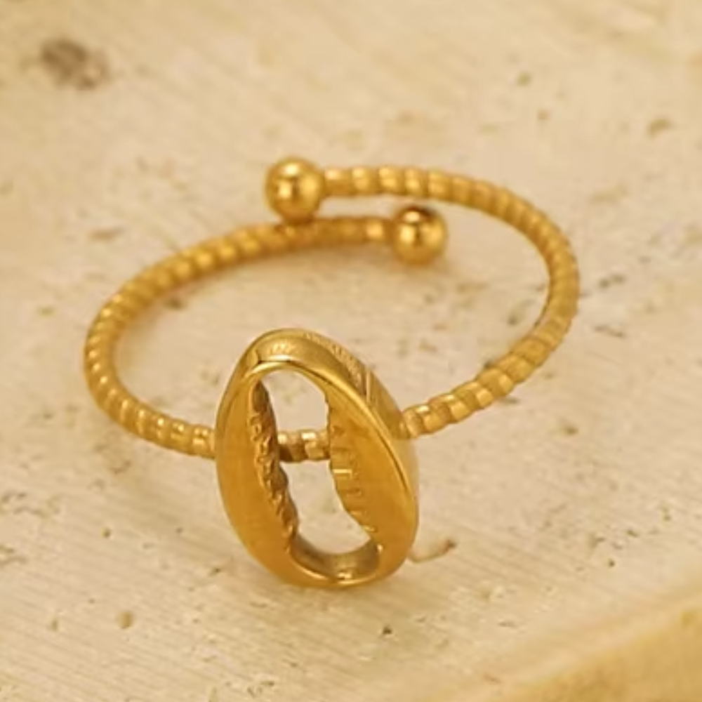 Bague Coquillage Doré
