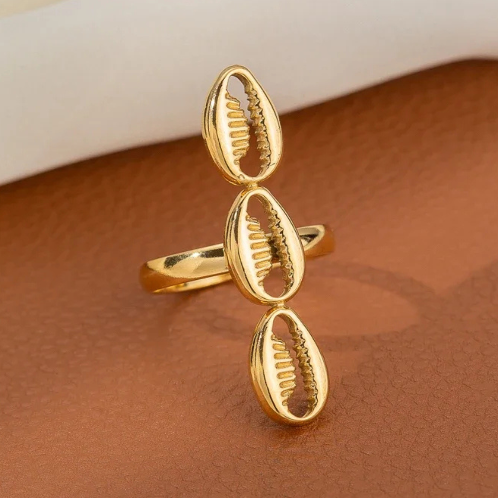 Bague Triple Coquillage Cauris
