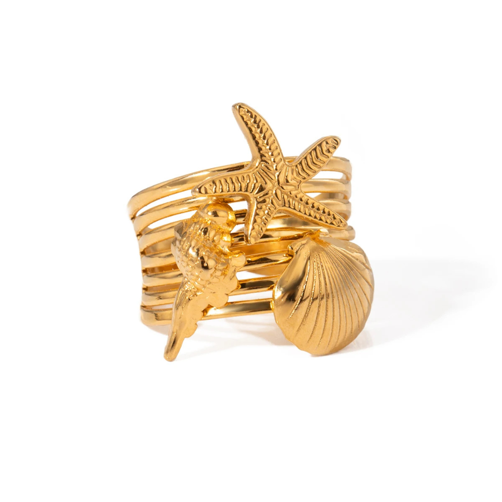 Bague Triple Coquillage