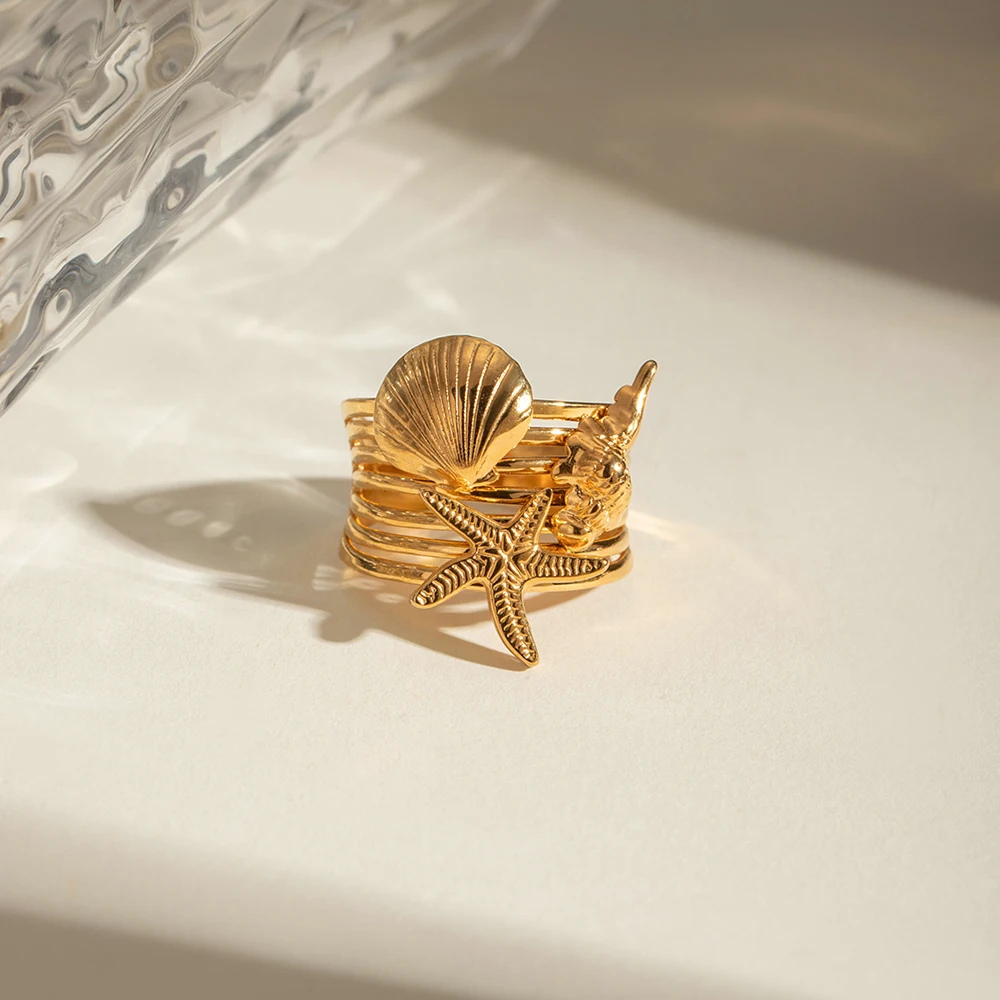 Bague Triple Coquillage