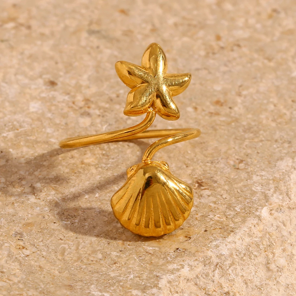 Bague Double Coquillage