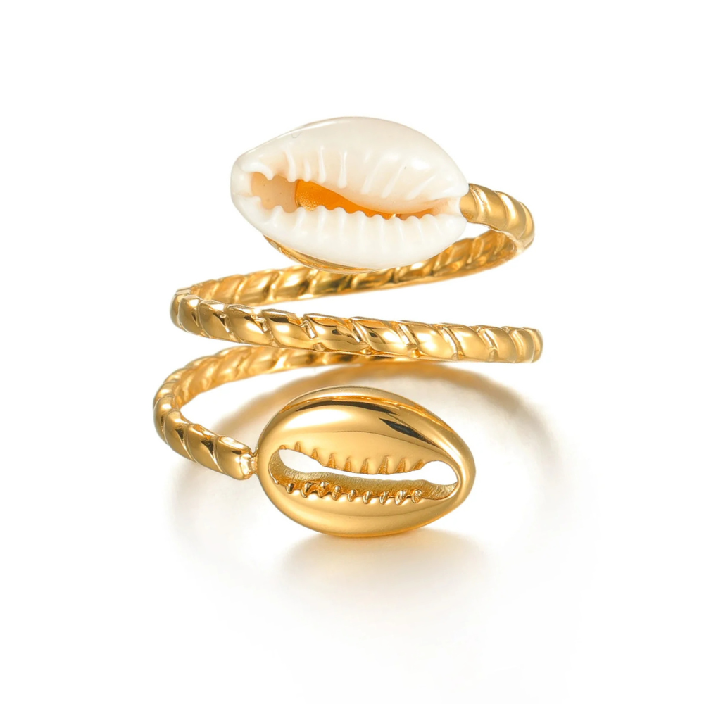 Bague Double Coquillage Cauris