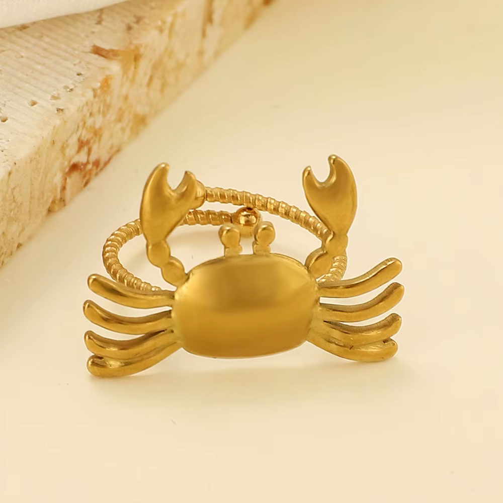 Bague Crabe Doré