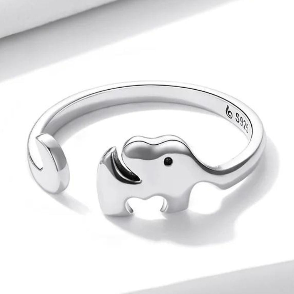 Bague Éléphant Argent Sterling