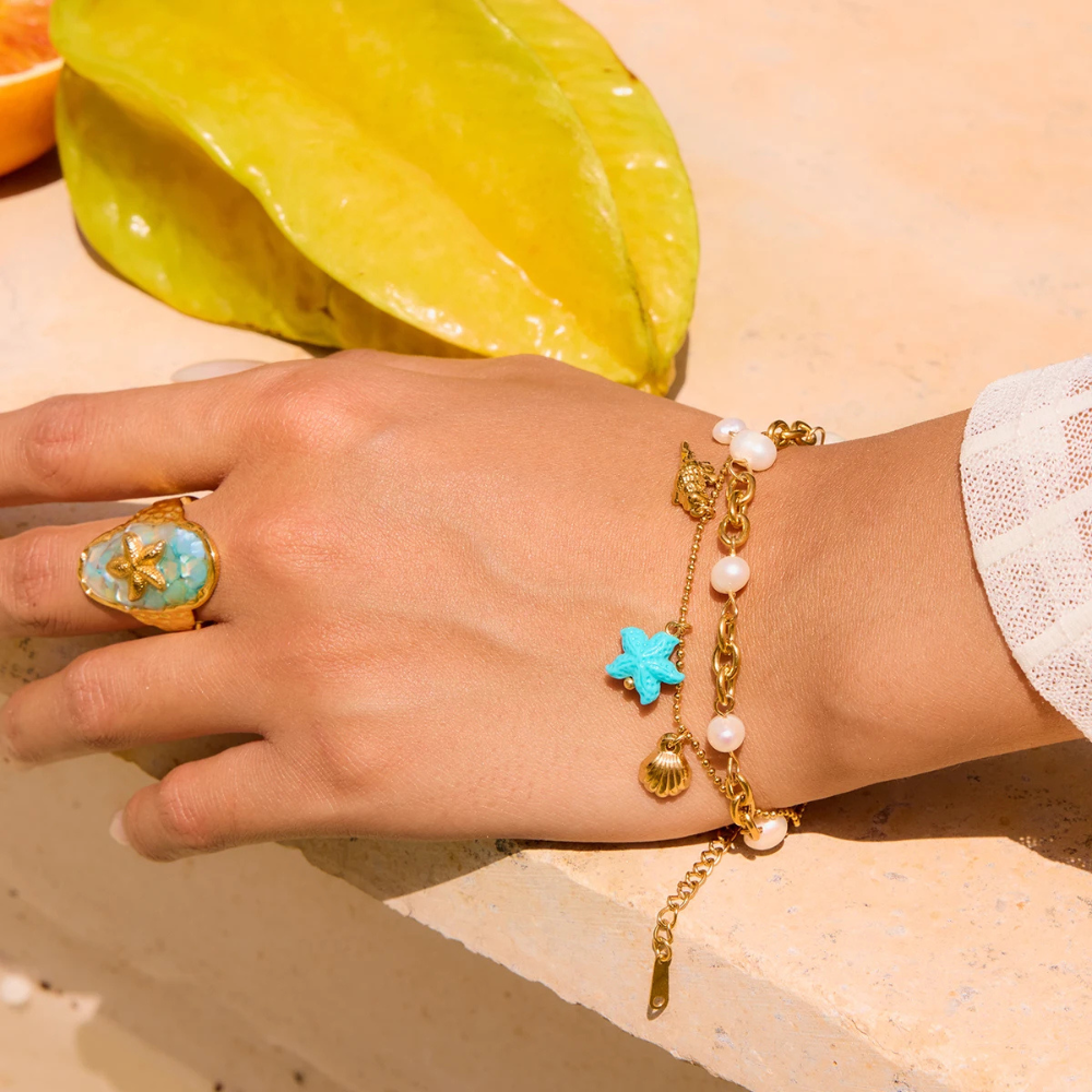 Bague Résine Étoile de Mer