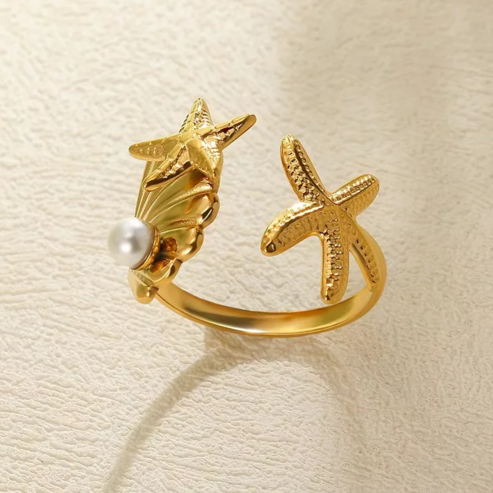 Bague Étoile de Mer Coquille