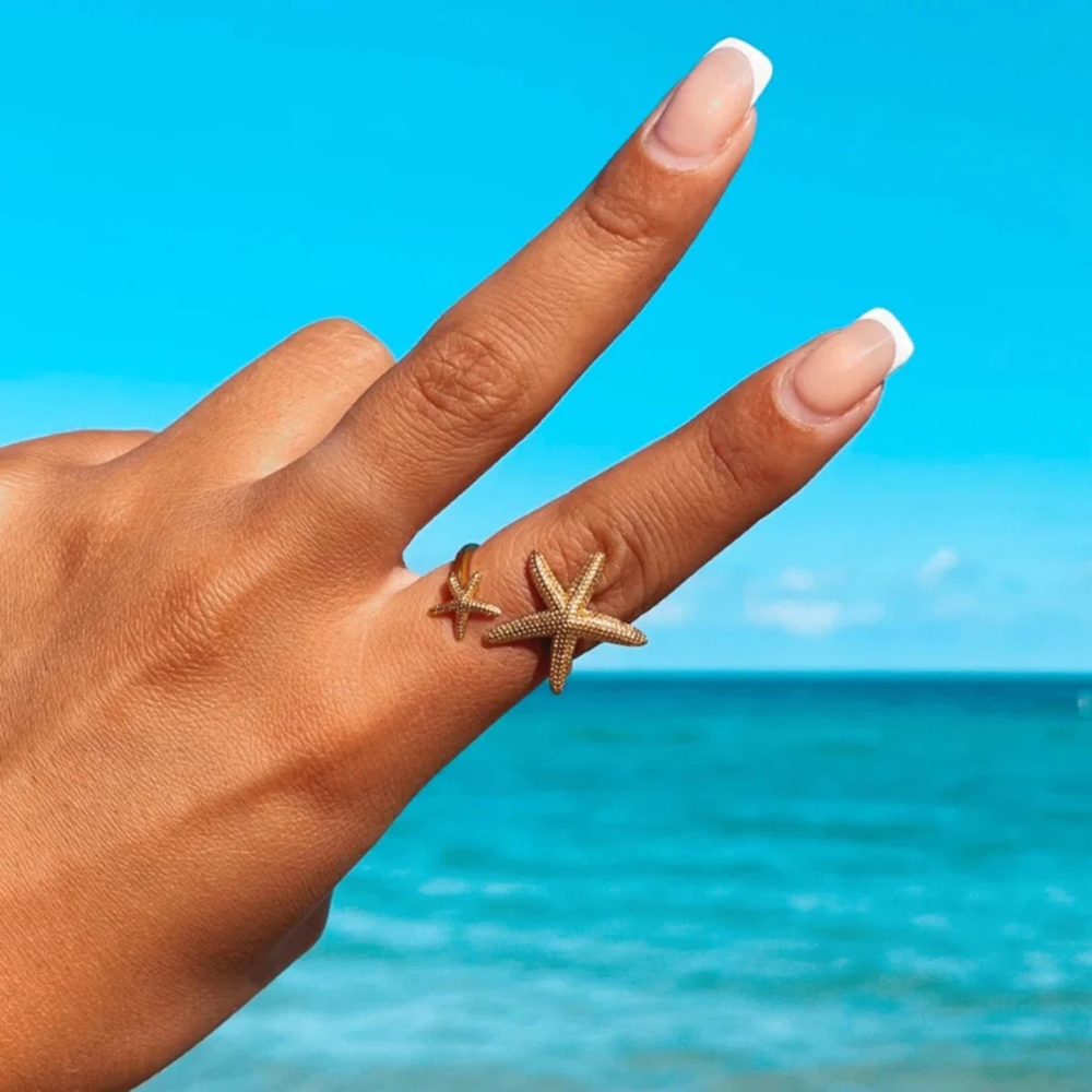 Bague Double Étoile de Mer